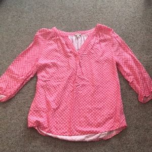 Sonoma Pink & White blouse XS